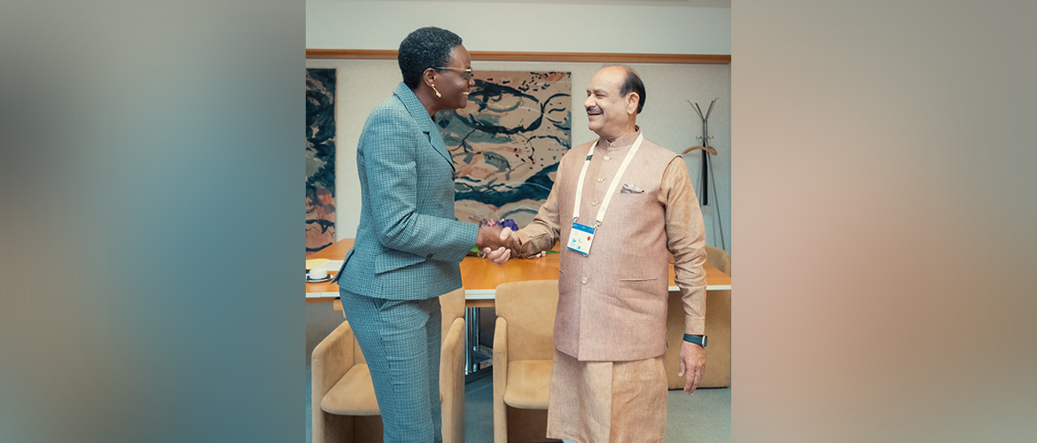  Lok Sabha Speaker Om Birla met IPU President Tulia Ackson, discussed  collaboration with IPU Parliament