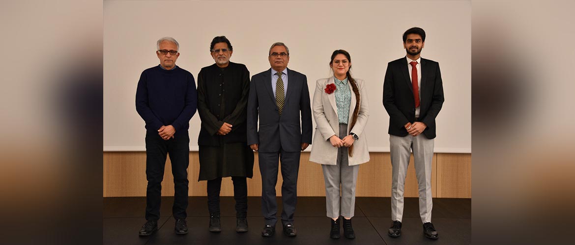  Amb. Indra Mani Pandey, PR of India to the UN and other IOs with Mr. Miloon Kothari, Prof. Gopalan Balachandran, Ms. Aushee Malika Gupta and Mr. Puru Rohilla at the Discourse on Indian Constitution on the occasion of celebration of Samvidhan Diwas (Constitution Day) in Geneva