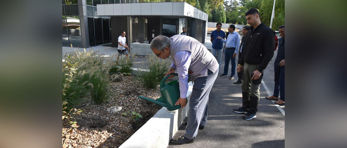  As part of Swachhata hi Seva Campaign, Amb. Indra Mani Pandey, PR of India to the UN and other IOs planted saplings to observe Swachhata Diwas at the PMI premises

