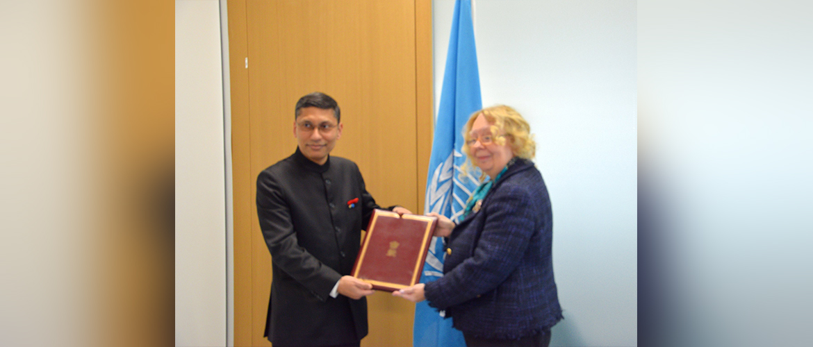  Presentation of credentials by H.E. Mr. Arindam Bagchi, Permanent Representative of India to the United Nations and other International Organizations in Geneva to H.E. Ms. Tatiana Valovaya, Director General of the United Nations Office at Palais des Nations