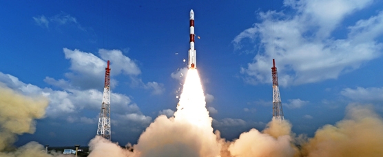  ISRO Launched a World Record 104 Satellites on PSLV C37 Rocket from the Sriharikota spaceport in Andhra Pradesh on February 15, 2017.