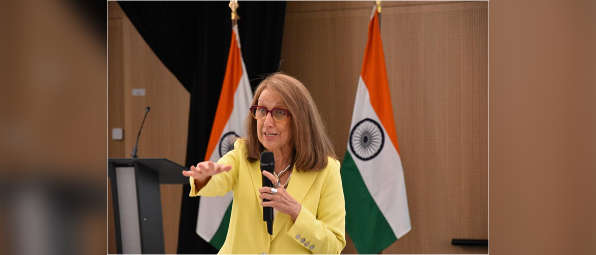  H.E. Ms. Rebecca Grynspan, SG, UNCTAD, speaking during the briefing organized by the PMI to the UN for PRs of G-20 and invited countries & Heads of IOs in Geneva on key outcomes under India’s G20 Presidency