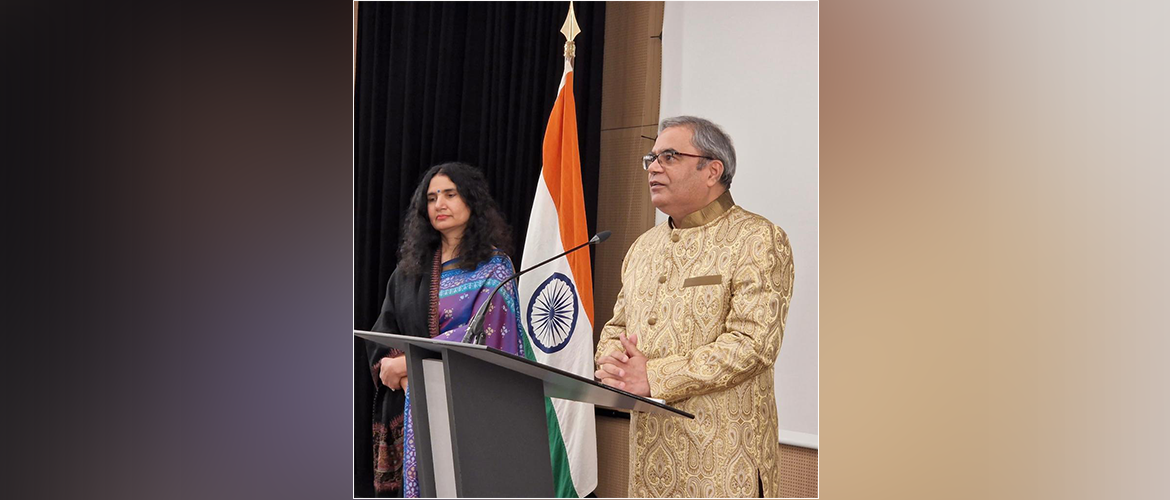 Amb. Indra Mani Pandey, PR of India to the UN and other IOs and Mrs. Sushma Pandey at the Reception hosted by them to bid farewell